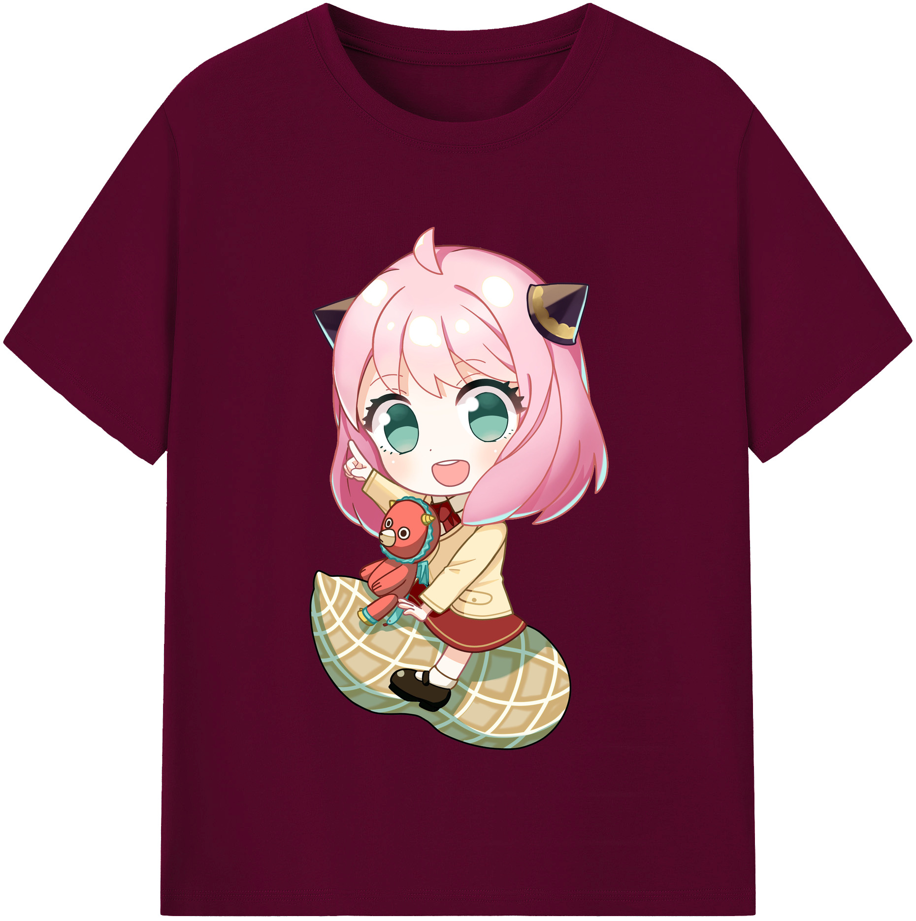 （画像用） SPY×FAMILY间谍家家酒 レディースカジュアルプリントTシャツ（綿100％）